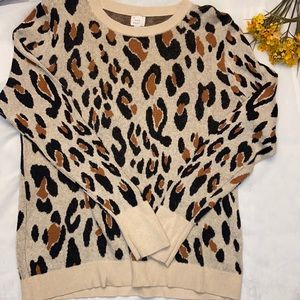 A New Day Leopard Print Sweater Size L